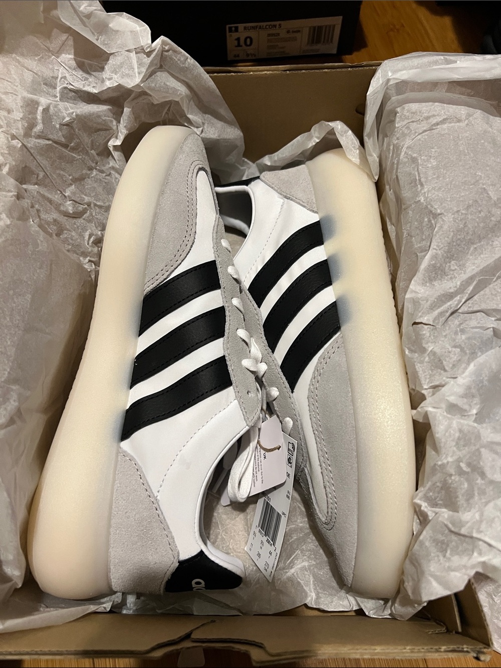 adidas White and Black Barreda Decode